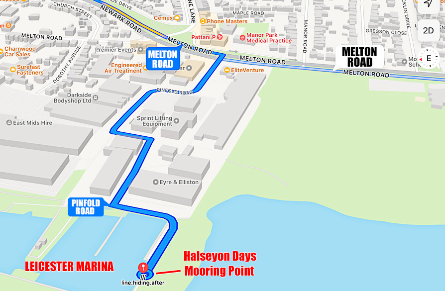 Leicester Marina Map